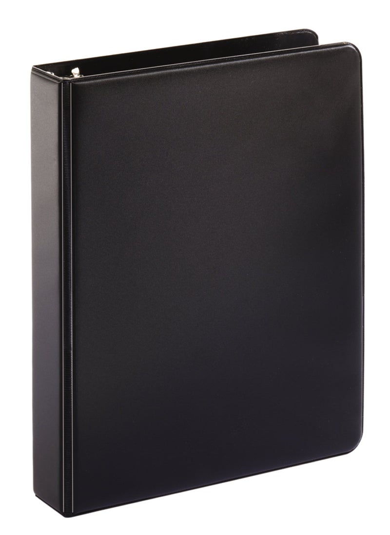 Tops Cardinal Mini Round Ring Binder, 1-Inch, 8-1/2-Inch x 5-1/2-Inch, Black (07201) - Image 1